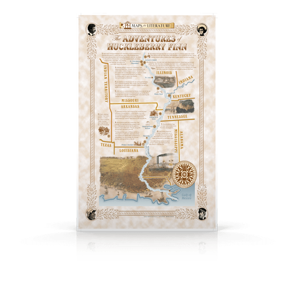 Adventures of Huckleberry Finn Maps from Literature